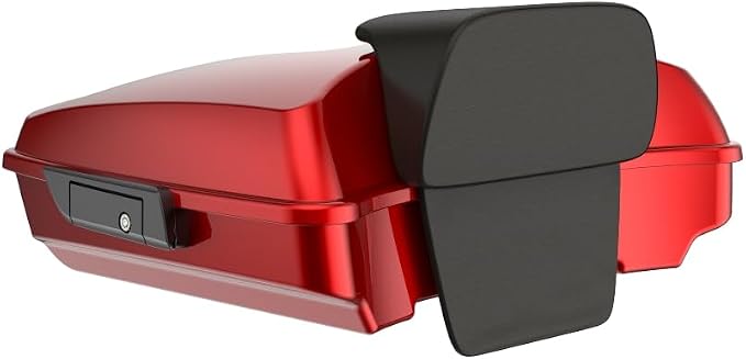 Advanblack 2025 RG Tour Trunk Pack Brilliant Red Razor Tour Trunk Pack Backrest Pad for '97-'25 Harley Touring Road King Street Glide Electra Glide CVO models