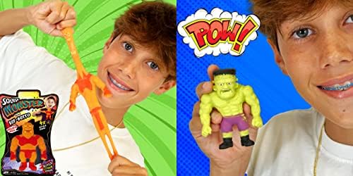 JA-RU Stretchy Squishy Monsters Toys Multiple Sizes Assorted Slow Rising Squishy Stretchy Fidget for Kids. (12, 3.5" Monster)