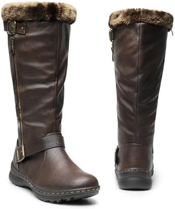 DREAM PAIRS Women's Knee High Boots Winter Warm Boots