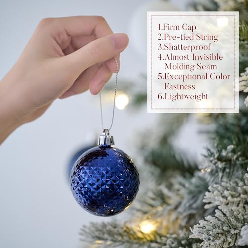 Valery Madelyn 50ct Christmas Tree Decorations Ball Ornaments 2.36 Inches