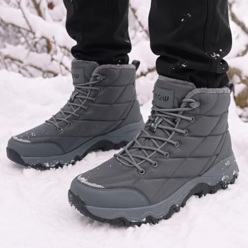 EQW Men's Waterproof Snow Boots Insulation Lightweight Non-Slip