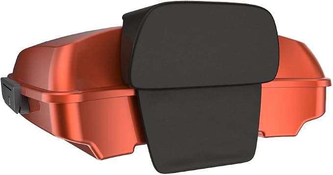 Advanblack Road Glide Tour Trunk Pack Orange Lava Razor Tour Trunk Pack Backrest Pad for '97-'25 Harley Touring Road King Street Glide Electra Glide CVO models