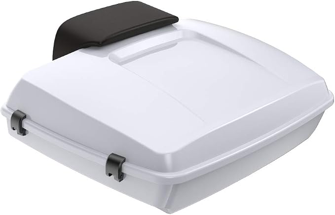 Advanblack Road Glide Tour Trunk Pack Crushed Ice Pearl Razor Tour Trunk Pack Backrest Pad for '97-'25 Harley Touring Road King Street Glide Electra Glide CVO models