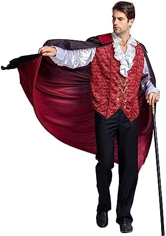 Spooktacular Creations Halloween Men Vampire Costume,Halloween Men's Vampire Cape, Dracula Costume Men