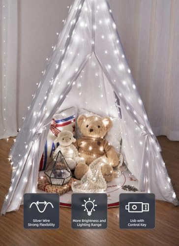 Brightown 300 LED Fairy Curtain Lights, 9.8ft x 9.8ft Curtain String Lights