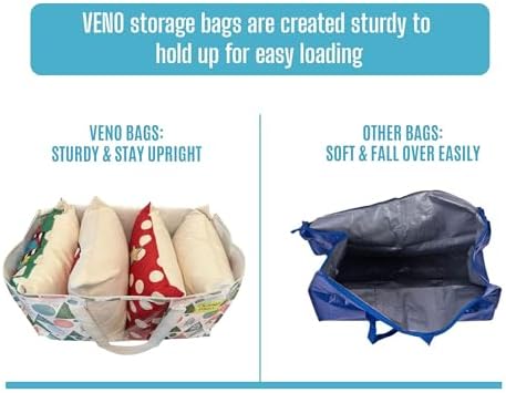 VENO Moving Bags, Christmas Storage Bags, Pastel Forest, 6 Pack
