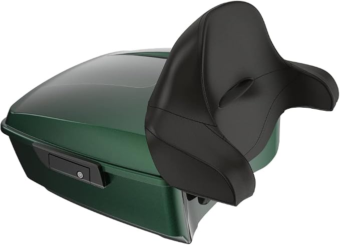 Advanblack Road Glide Tour Trunk Pack Hard Candy Chameleon King Tour Trunk Pack Luggage +Wrap-Around Backrest Pad for '97-'25 Harley Touring Road King Street Glide Electra Glide CVO models