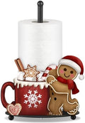 Christmas Paper Towel Holder, Gingerbread Man Kitchen Stand Decor