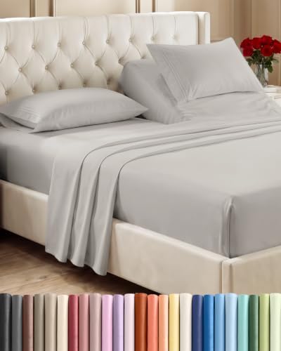 Flex Top Split Head King 4 Piece Sheet Set - Soft & Cooling - French Grey
