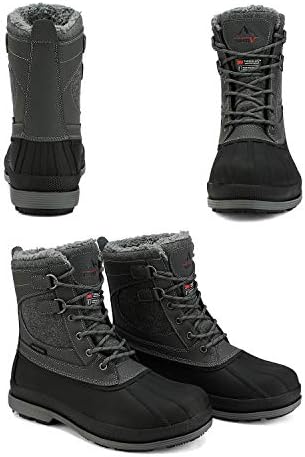 NORTIV 8 Men's Waterproof Winter Snow Boots