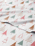 Christmas Sheet Set, Christmas Tree 2, Holiday Xmas Bedding Set - Queen
