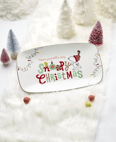 Lenox Snoopy Christmas Porcelain Serving Tray