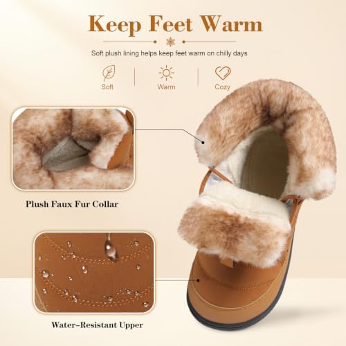LeIsfIt Women's Winter Boots Faux Fur Lined Warm Ankle Booties