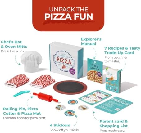 Tovla Jr. Kids Pizza Making Kit | Real Reusable Chef Tools | Ages 5-12