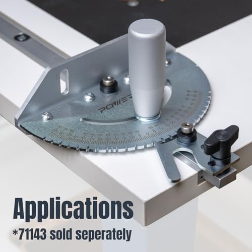 POWERTEC Benchtop Router Table with Steel Stand and Adjustable Fence – 24" x 16" MDF Laminated Top, Insert Plate, 2-1/2" Dust Port, Fence Stop, Featherboard & Additional Accessories (71402V)