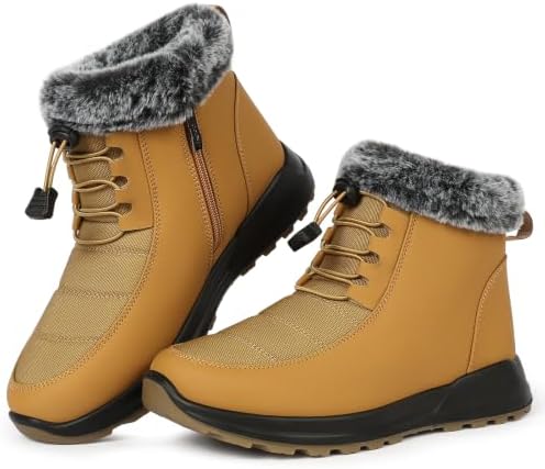 Waterproof Winter Boots For Women: Faux Fur Lined Side Zip Booties