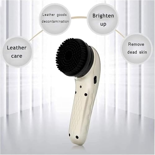 6-in-1 Electric Shoe Polisher Brush - USB Rechargeable 1800mAh Battery, Perfect for Leather Shoes, Boots, Bags & Sofas - Ultimate Cleaning & Care Tool for Leather Goods