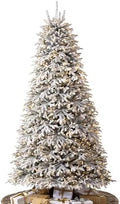 Balsam Hill BH Frosted Fraser Fir - Snow-Covered Artificial Christmas Tree with True Needle Foliage, Easy Plug Technology & Winter Magic Design, LED Clear, 9ft
