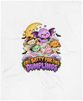 Batty for Dumplings Cute Kawaii Halloween Squishy Graphic Throw Blanket