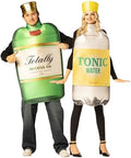 Gin Bottle with Hat (30051-OS) & Tonic Water Bottle with Hat (30052-OS) Couple Halloween Costume, Women and Men, One Size Fits Most Adults