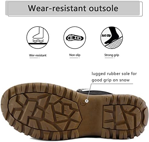 mysoft Women's Winter Snow Boots Waterproof Insulated Mid Calf Booties