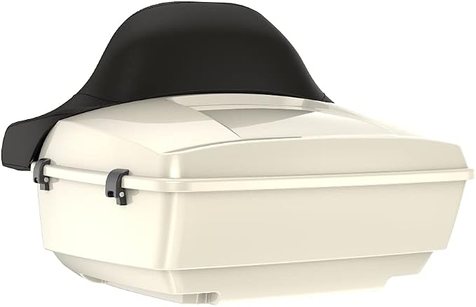 Advanblack Road Glide Tour Trunk Pack Morocco Gold Pearl King Tour Trunk Pack Luggage +Wrap-Around Backrest Pad for '97-'25 Harley Touring Road King Street Glide Electra Glide CVO models