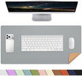 AFIING Cork Desk Mat, Dark Grey, 35.4" x 17",Desk pad Protector