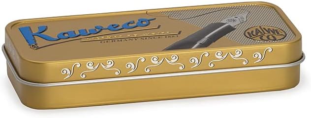 Kaweco BRASS SPORT Ball Pen I Retractable Ballpoint Pen with Standard D1 Refills in a nostalgic Tin Box I Metal Ball Pen 10.5 cm