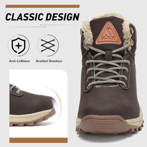 Mishansha Snow Boots for Women Warm Winter Hiking Boots Size 5.5-10.5
