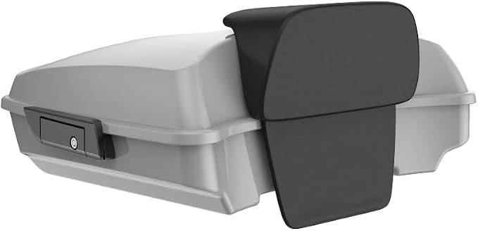 Advanblack 2024 Road Glide Razor Tour Trunk Pack Compatible with Road King FLHR Street Glide FLHX Road Electra Glide 2014-2025 Mounting Rack, Backrest & Stitching Liners (Billiard Gray)
