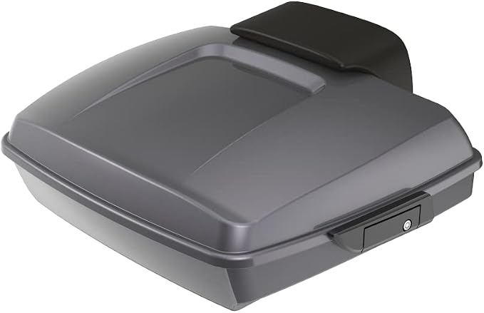 Advanblack Road Glide Tour Trunk Pack Smoke Gray Razor Tour Trunk Pack Backrest Pad for '97-'25 Harley Touring Road King Street Glide Electra Glide CVO models