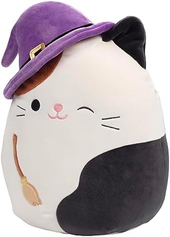 Squishmallows Original 10-Inch Cam The Cat Witch - Official Jazwares Halloween Plush - Collectible Soft & Squishy Kitty Stuffed Animal Toy - Add to Your Squad - Gift for Kids, Girls & Boys