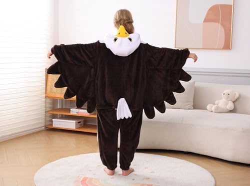 Animal Onesie Pajamas for Kids, Soft Flannel Halloween Cosplay Costume for Boys Girls