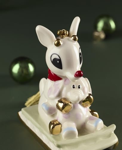 Lenox Rudolph and Misfit Elephant Porcelain Christmas Hanging Ornament