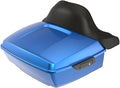Advanblack Road Glide Tour Trunk Pack Electric Blue King Tour Trunk Pack Luggage +Wrap-Around Backrest Pad for '97-'25 Harley Touring Road King Street Glide Electra Glide CVO Models