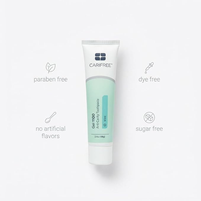 CariFree 1100 Fluoride Toothpaste, Nano Hydroxyapatite, Mint, 2.4 oz, 2 Pk | Anti-cavity pH neutralizing gel; enamel protection & remineralization; dentist recommended for kids & adults.