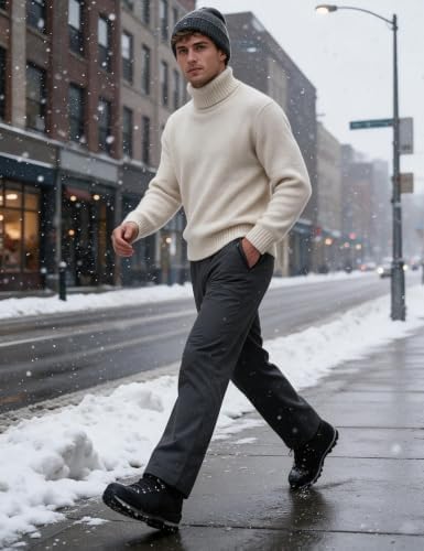 wantdo Men's Fleece Lined Pants Insulated Softshell Ski Snow Hiking Pant