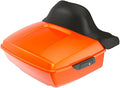 Advanblack Road Glide Tour Trunk Pack Wicked Orange Pearl King Tour Trunk Pack Luggage +Wrap-Around Backrest Pad for '97-'25 Harley Touring Road King Street Glide Electra Glide CVO models