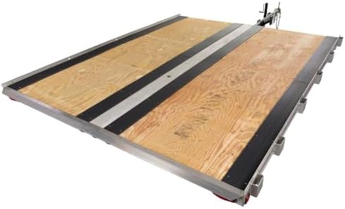 Black Ice 7' x 10" Snowmobile Trailer Ski Guides for Transporting Trailers and Truck Beds - Heavy-Duty Outdoor Accessories for Friction-Free Loading and Transport