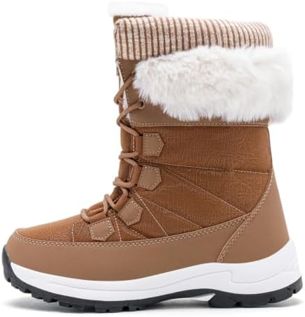 HOBIBEAR Women's Winter Snow Boots Waterproof Warm Mid Calf Lightweight