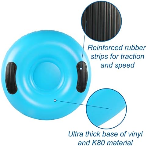 monsoon [Glider] Luxury Snow Tube for Sledding Heavy Duty Sleds with Handles for Adults - Green