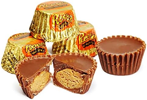 Mini Peanut Butter Cups - 4 Pound Bag - Bulk Chocolate - Individually Wrapped Chocolates - Queen Jax - Peanut Butter Cups Mini - Miniature PB cups