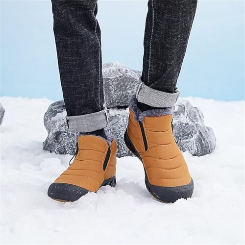 Jakcuz Women Snow Boots Water-resistant Side Zipper