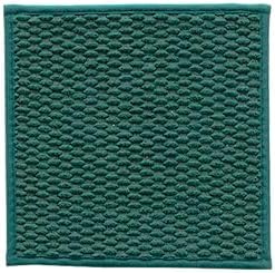 TYUU Small Bathroom Rugs Non Slip Washable Bath Rugs Super Absorbent Bathroom Rug Thin Quick Dry Low Pile Bath Mats, Dark Green 12"x12"