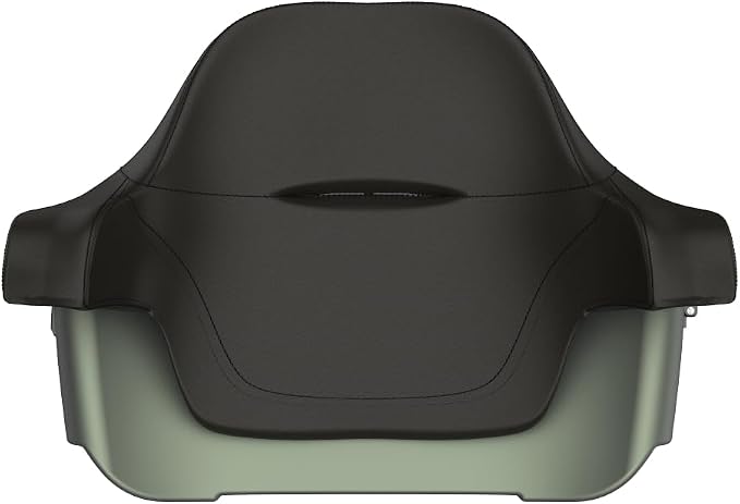 Advanblack Road Glide Tour Trunk Pack Deadwood Green Denim King Tour Trunk Pack Luggage +Wrap-Around Backrest Pad for '97-'25 Harley Touring Road King Street Glide Electra Glide CVO Models