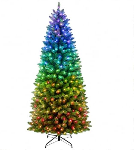 Avatar Controls 7.5FT Smart Prelit Pencil Christmas Tree, 350 LEDs