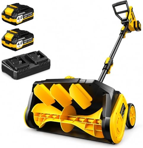 40V Cordless Snow Shovel, 17" Brushless Electric Snow Blower