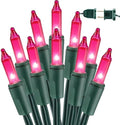 BrizLabs Pink Christmas Lights, 69.6ft 300 Count Incandescent String Lights