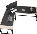 Chihein Leather Desk Mat L Shaped 61” x 72.8” x 23.6” (Black)