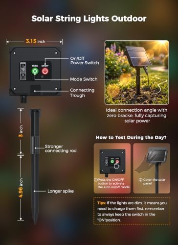 4 Pack 400LED Solar Christmas Lights Outdoor Waterproof, Multicolor 160 FT